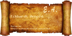 Eckhardt Arnold névjegykártya