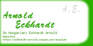 arnold eckhardt business card